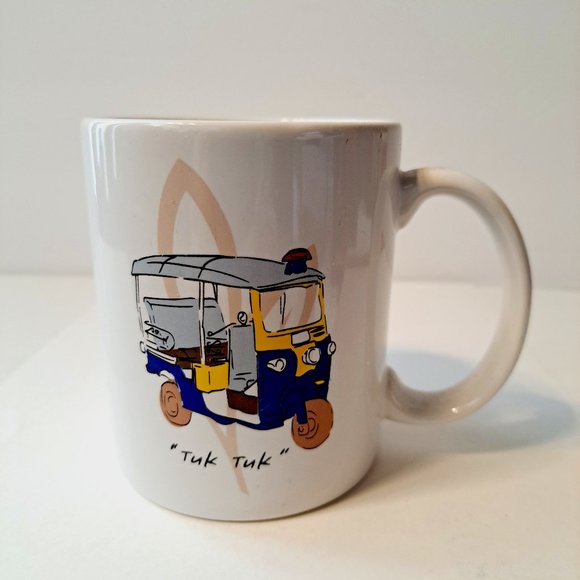 Rare Starbucks Rickshaw Thai Thailand TUK TUK Coffee Mug Ceramic Car Taxi 12 oz - Picture 2 of 7